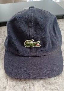 Lacoste Big Alligator Red Cotton Pique Adjustable Strap Back Hat Cap 5336L